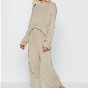NASTY GAL TAN LOUNGE SET